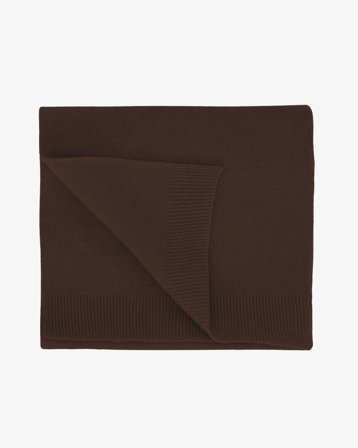 Merino Wool Scarf - Coffee Brown
