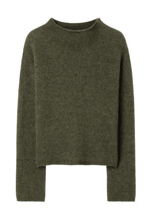 Filippa K Mika Yak Funnelneck Sweater Stickat Dam Grön XL