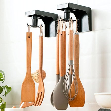 Keittiövälineteline, 2 kpl 360° pyörivä keittiö itseliimautuva