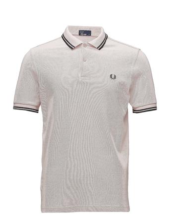 Twin Tipped Fp Shirt Polos Short-sleeved Vaaleanpunainen Fred Perry