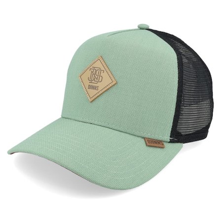 Djinns - Vert trucker Casquette - Hft Cap Plainlace Shilf/Black A-Frame Trucker @ Hatstore