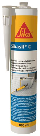 Sika Sil-C Fogmassa 300 ml, sanitetssilikon 300 ml, Antracit, Kemteknik