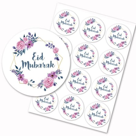 144 STK EID Mubarak Sticker Lable Seal Stickers - on stock