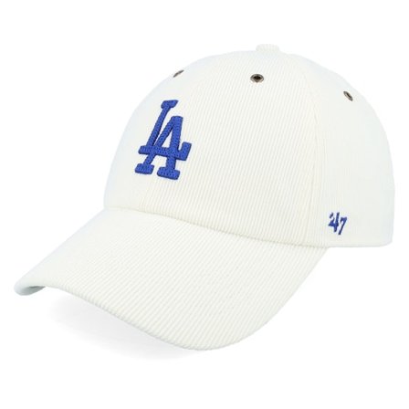 47 Brand - MLB Beige unconstructed Cap - Los Angeles Dodgers MLB Corduroy 47 Clean Up Sandstone Dad Cap @ Hatstore