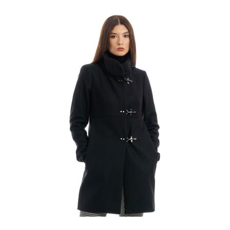 Fay, Single-Breasted Coats Zwart, Dames, Maat:M