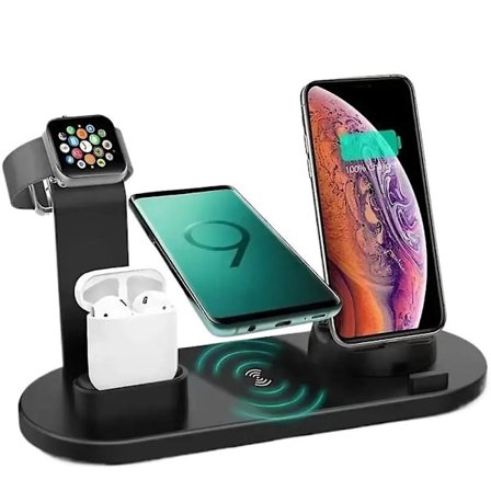 5-i-1 Trådlös Laddningsstation För Iphone, Apple Watch, Airpods - Snabb Laddningsdocka