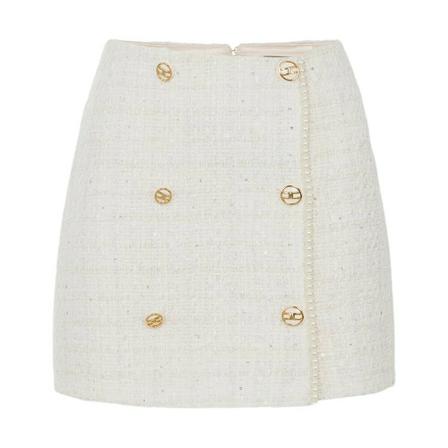 Elisabetta Franchi, Short Skirts Biały, Kobieta, Rozmiar: M