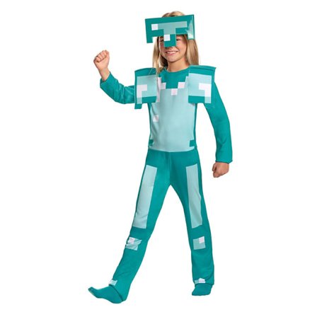 Minecraft Børne Cosplay Kostume Klæd-ud Diamant Sæt