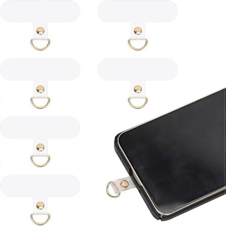 6 stk. mobiltelefon lanyard faner, 6,1x4x0,4 cm mobiltelefon lanyard patch telefon