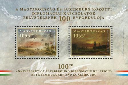 Ungarn - 100 års jubilæet for Ungarn-Luxembourg forbindelsen - Postfrisk miniark