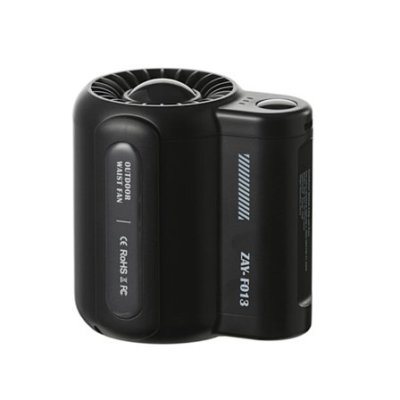 Genopladelig blæser med 3 hastigheder og bælteclips Black