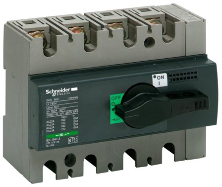 Schneider Electric 28911 Lastfrakobler 0–690 V 125 A, 4 poler, Elfordeling & strømforsyning