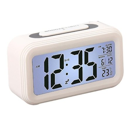 LCD Elektronisk Klocka Digital Klocka med Stor LCD-Skärm, Bakgrundsbelysning, Kalender