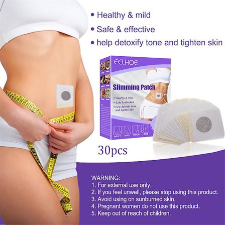 60 st Eelhoe Bantning Kroppsformande Patch stramar Lata människors tunna magarmar Bantning Navel Sticker 100% Naturlig