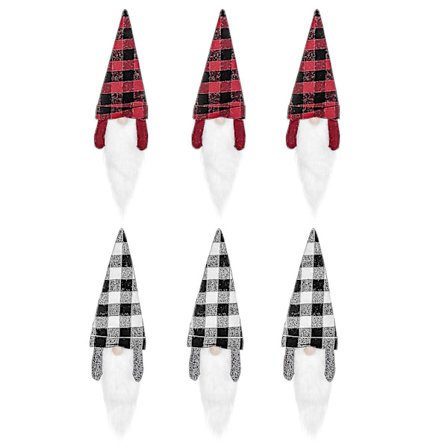 6-pak Julepynt Gave Vinelsker Gaveposer Håndlagde Julevinflasketopper