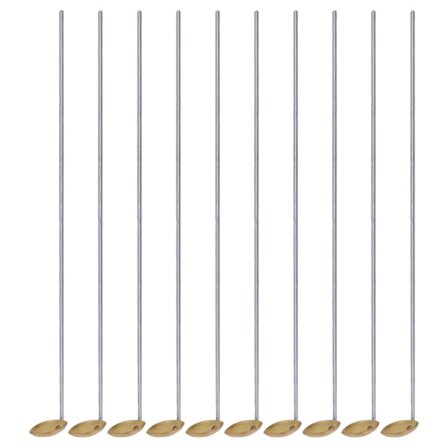 10 stk. højtemperaturbestandige brændeskeer i messing til laboratoriebrug