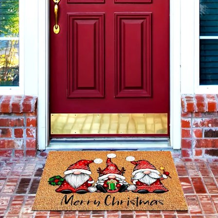 80*100cm En julegnom velkomst dørmatte, vaskbar lav profil innendørs og utendørs inngangsmatte, etc.