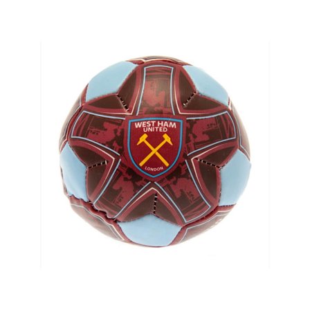 West Ham United FC Mjuk Mini Fotboll 4in Maroon/Blå