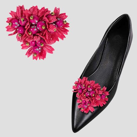 2stk Skopynt Clip Skinnende Dekorative Clips ROSE