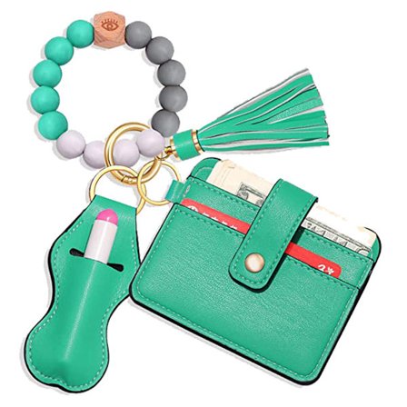 pu kort pack frans silikon hand string armband nyckelring - high quality