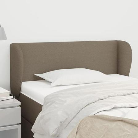 Vidaxl Huvudgavel Med Kanter Taupe 83x23x78/88 Cm Tyg Taupe