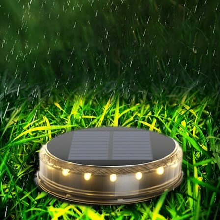 4 stk. solcellelamper til udendørs brug, varmt hvidt lys 2000-2500K, vandtæt IP65