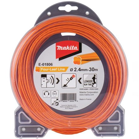 Makita FOUR-LEAF Trimmerline 30 m x 2,4 mm, Havemaskiner