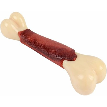 Hundesleketøy, robust og holdbart, nylonbein, for små, mellomstore og store raser, biff-smak