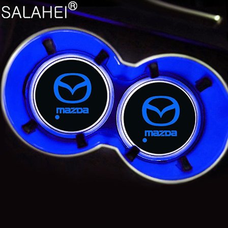 2 st LED Bil Vatten Kopp Hållare Ljus Flaska Dryck Underlägg Mattor För Mazda 2 3 5 6 Bl Bm Gj Atenza Axela Demio Cx 3 Cx3 Cx 5 Cx5| |