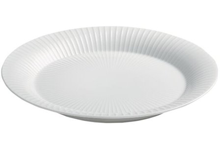 KÄHLER TALLERKEN HAMMERSHØI HVIT PORSELEN 22CM