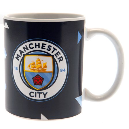 Manchester City FC Particle Mug One Size Marinblå/Blå