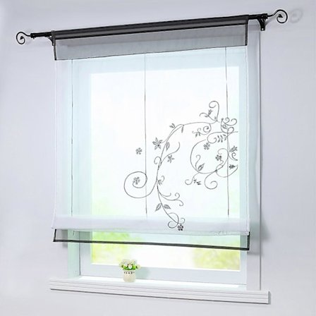 Roomalainen rullaverho voile roomalaiset verhot naruverhoilla LxK 80x100cm harmaa 1 kpl