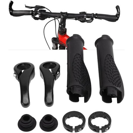 1 Par Cykel Ox Horn Styrhandtag, Halkfria Gummihandtagsskydd Stötsäkert Grepp för 2-2,5cm MTB BMX Cykelstyre