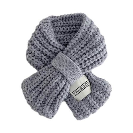 Moderigtigt strikket halstørklæde til børn, vintervarmt, halsvarmer, drenge, piger, strikket halstørklæde, trendy, vindtæt halsbeskyttelse, gul