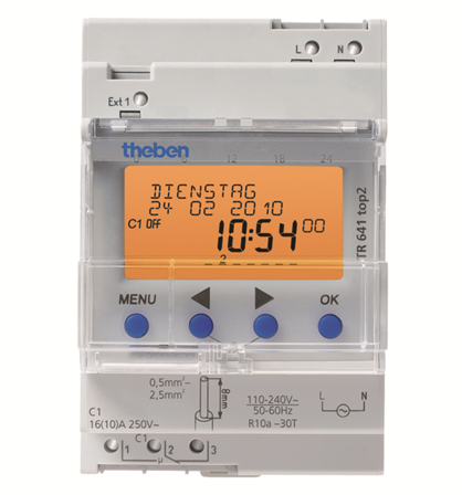 Theben 6410100 Koblingsur vekslende kontakt 1 kanal, Elfordeling & strømforsyning