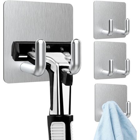 4 st självhäftande väggkrokar (stark vidhäftning), tung vikt Stai
