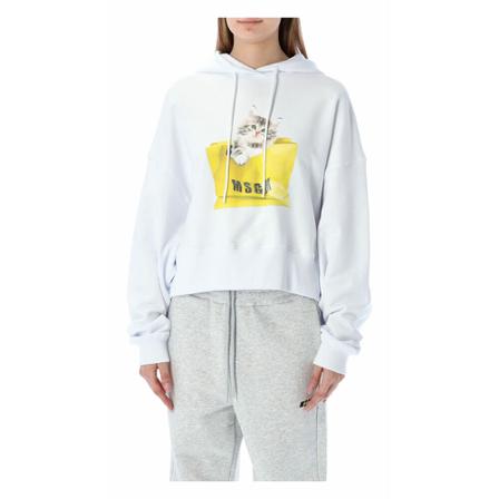 Msgm Hoodie Hvid, Dame, Størrelse: L