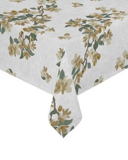 Voksduk blomstret metervare Gul