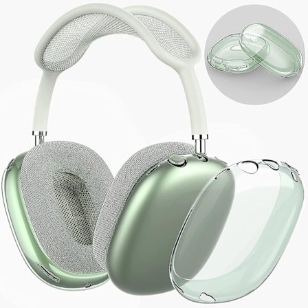 Mjukt TPU Genomskinligt Repskyddsfodral Kompatibelt med Airpods Max Hörlurar, anti-fingeravtryck