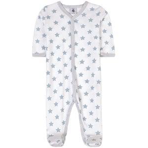 Kids - Petit Bateau White Star Print Baby Grow 24 Months - All in ones - 24 months - White