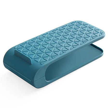 2 stk. Blå skoreol, lagdelt og enkel, velegnet til sovesalsskoreoler