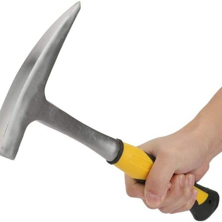 Dobbeltkop Andebæks Geologi Hammer, Rustfrit Stål Fladt Hoved Skifer Hammer med H