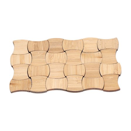 24 stk. Dukkehus Miniature Gulvbelægning DIY Simuleret Livagtig Bambus Gulvbrædde Dekoration