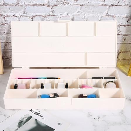Gummibånd Klips Oppbevaringsboks Smykker Øredobber Organizer Hårstyling Verktøy HvitHvit
