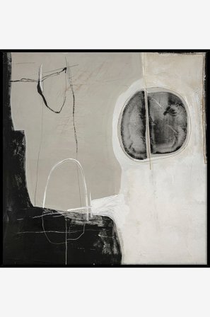 Malerifabrikken - Design Målning / Ensemble / 100x100 Cm / Svart ram - Grå - Tavlor - 100X100 - Från Homeroom