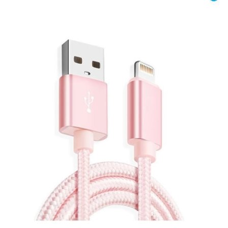 Parti med 10 modstandsdygtige ladekabel 1 meter oplader til iPhone SE 2020 4,7" Pink farve - Yuan Yuan mærke