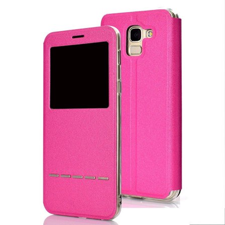 Smartfodral med Fönster & Svarsfunktion till Samsung Galaxy J6