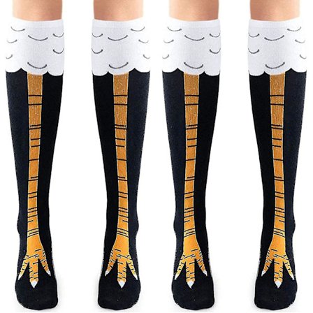 2 par kyllingfottsokker, nyhet, morsomme, sprø kyllingbensokker, kalkunsokker, morsomme gaver til fest