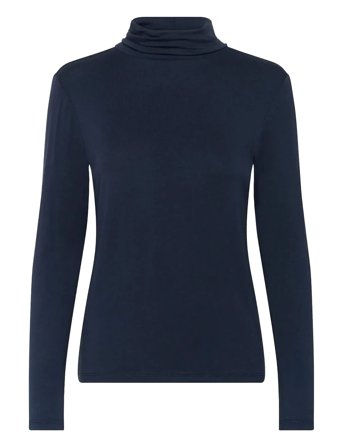 Slhanadi Rollneck Ls Navy Soaked In Luxury