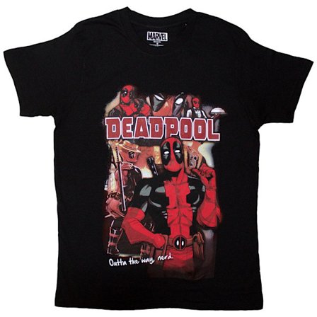 Deadpool Unisex Vuxen Outta The Way Nerd T-Shirt XXL Svart Black XXL
